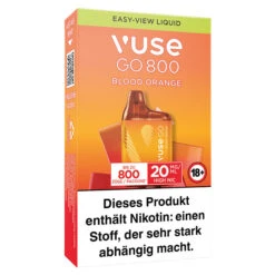 Vuse GO 800 Blood Orange 20 Mg Einweg E-Zigarette 7 Vuse GO 800 Blood Orange 20 Mg Einweg E-Zigarette -Tabak Welt Geschäft VUSE GO 800 Blood orange 20mg 3d 2
