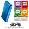 Glo Hyper X2 Air Ocean Blue + Gratis Veo Sticks -Tabak Welt Geschäft glo hyper air ocean blue mit gratis sticks