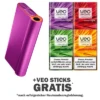 Glo Hyper X2 Air Pink Velvet + Gratis Veo Sticks -Tabak Welt Geschäft glo hyper air pink velvet mit gratis sticks