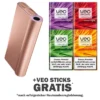 Glo Hyper X2 Air Rose Gold + Gratis Veo Sticks -Tabak Welt Geschäft glo hyper air rose gold mit gratis sticks