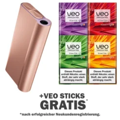 Glo Hyper X2 Air Rose Gold + Gratis Veo Sticks