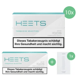 IQOS HEETS Turquoise Stange (10er Packung)+ IQOS Cleaning Sticks