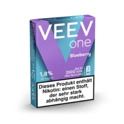 VEEV One Pods Blueberry -Tabak Welt Geschäft veev20one20pods20blueberry20packaging20seitlich