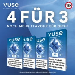 VUSE PRO SINGLE CAPS 4 FÜR 3 Blueberry Ice